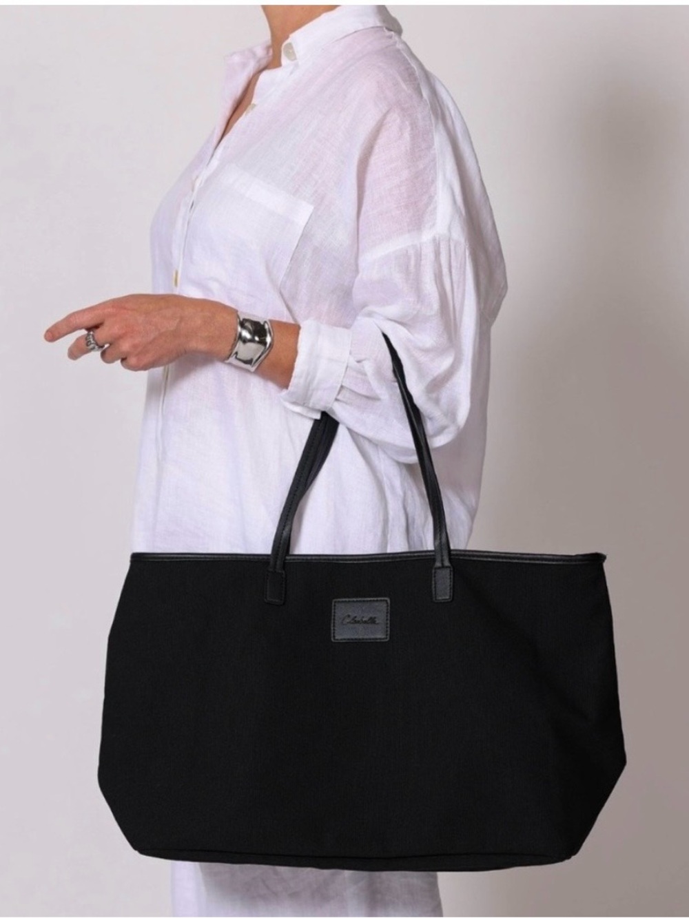 Chic Black Tote Bag by Cleobella